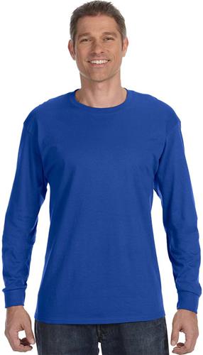 Hanes Unisex Tagless Long Sleeve Tee 5586. Printing is available for this item.