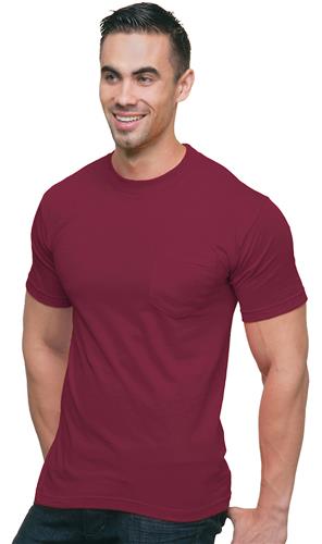 Bayside Adult 6.1 oz. Cotton Pocket T-Shirt BA3015. Decorated in seven days or less.