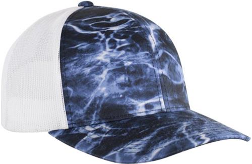 Pacific Headwear Elements Agua Camo Snapback Cap. Embroidery is available on this item.