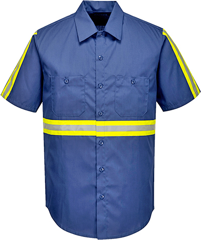 Portwest Mens Iona Short Sleeve Work Shirt F124. Printing is available for this item.