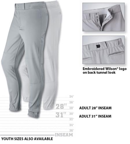 Pro T3 Premium Solid Baseball Pants 28" or 31". Free shipping.  Some exclusions apply.