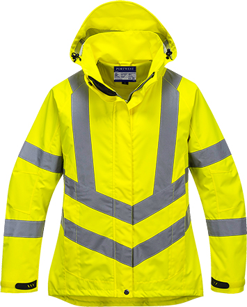 Portwest Ladies Hi-Vis Breathable Workwear Jacket. Decorated in seven days or less.