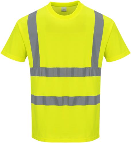 Portwest Mens Hi-Vis Cotton Comfort SS Tee S170. Printing is available for this item.