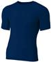 A4 Adult SS Compression Crew Navy 2011 Shirt