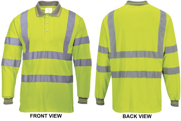 Portwest F125 Iona Xtra Long Sleeve Workwear Shirt with Hi Vis Reflective Tape 
