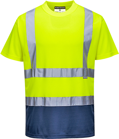 Portwest Mens Hi-Vis 2-Tone T-Shirt S378. Printing is available for this item.