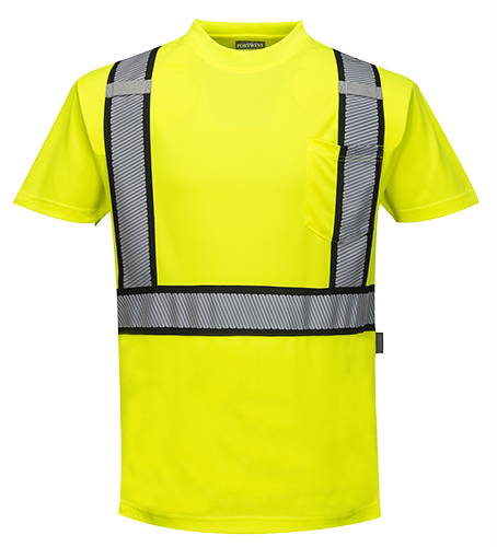 Portwest Mens Hi-Vis Detroit Short Sleeve T-Shirt. Printing is available for this item.