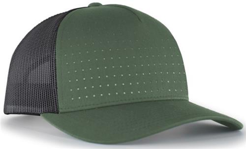 Pacific 105P Perforated 5-panel Trucker Cap. Embroidery is available on this item.