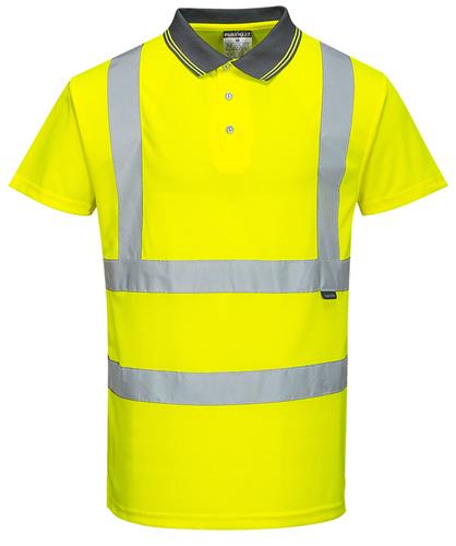 Portwest Mens Hi-Vis Short Sleeve Polo S477. Printing is available for this item.