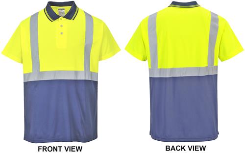 Portwest Mens Hi-Vis 2-Tone Polo Shirt S479. Printing is available for this item.