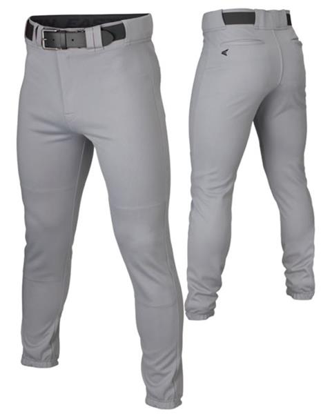  EASTON RIVAL+ Pro Taper Baseball Pant, Grey, Adult