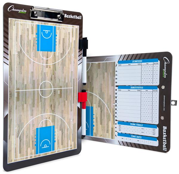 Champion Basketball Dry Erase Coaches Board Basketball Equipment and Gear