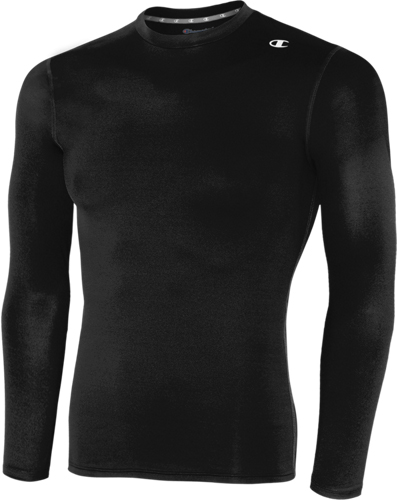 Champion Youth Large (BLACK) Compression Long Sleeve Tee Shirt