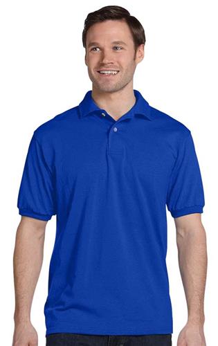 Hanes Mens 50/50 EcoSmart Jersey Knit Polo 054. Printing is available for this item.
