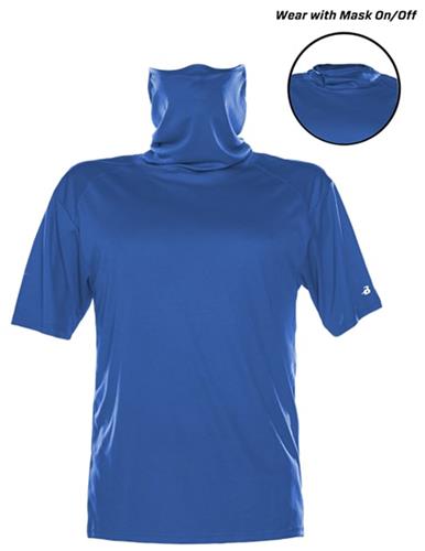 Badger Adult 2B1 Tee w/Built In Face Mask 2PLY