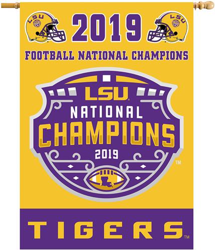 LSU Tigers Champs 2-Sided 28" x 40" House Banner