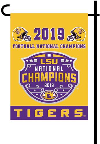 LSU Tigers Champs 2-Sided 13" x 18" Garden Flag