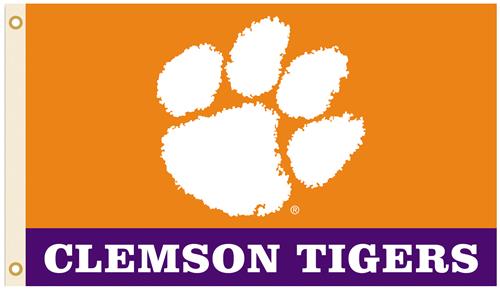 NCAA Clemson Tigers 2-Sided 3'x5' Flag w/Grommet