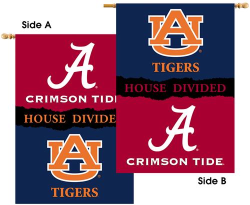 Alabama - Auburn 2-Sided 28" x 40" House Divided