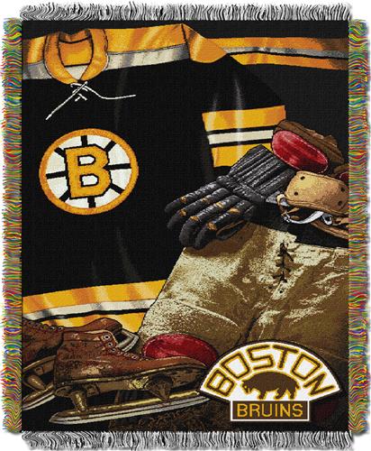 Northwest NHL Bruins "Vintage" Tapestry Throw