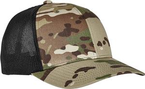 Yupoong Adult Flexfit Multicam Trucker Mesh Cap. Embroidery is available on this item.