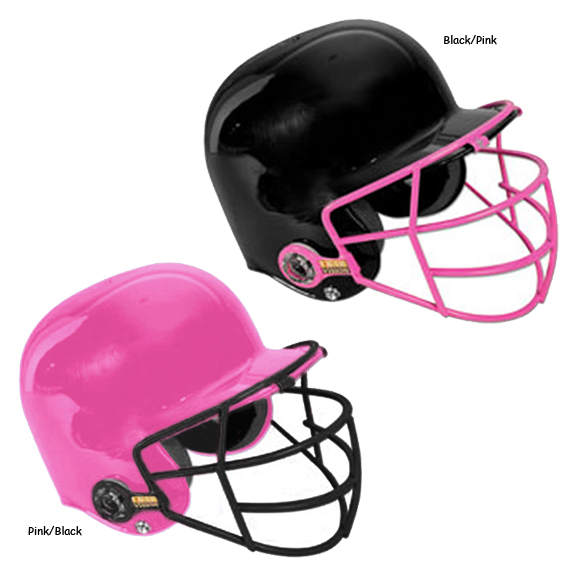 ALL-STAR Pink Batting Helmet w/Face Guard-NOCSAE