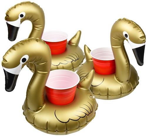 GoFloats Swan Floating Drink Holder 3 Pack