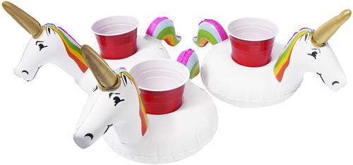 GoFloats Unicorn Floating Drink Holder 3 Pack