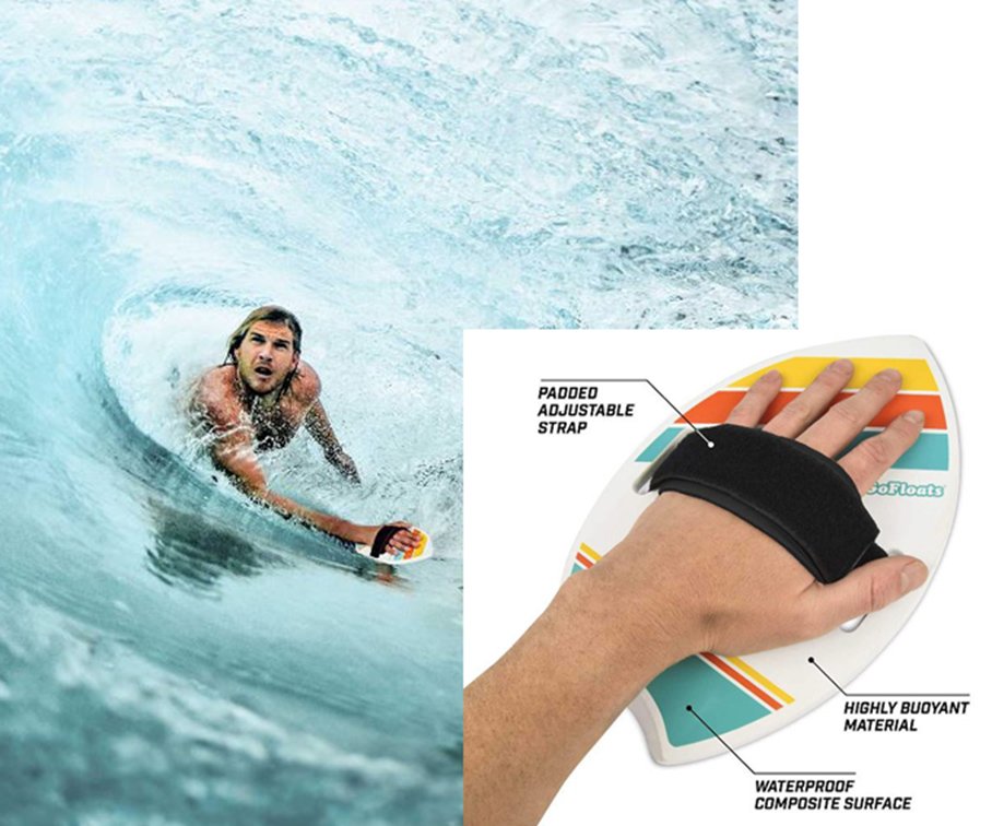 E145867 GoFloats Body Surfing Handplane Handboard EACH
