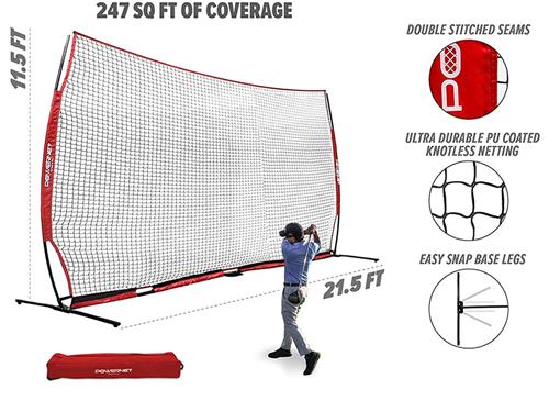 PowerNet Freestanding Golf Barrier Net 3 Sizes