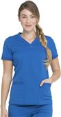 Dickies Balance V-Neck Scrub Top Rib Knit Panels