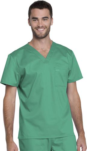Dickies Men Industrial Strength V-Neck Scrub Top. Embroidery is available on this item.