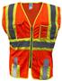 Deluxe Reflective Zip Front Safety Vest,11-Pockets