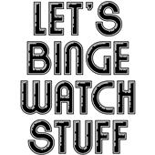 Epic Ladies Binge Watch V-Neck Graphic T-Shirts