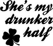 Epic Ladies Drunker Half V-Neck Graphic T-Shirts