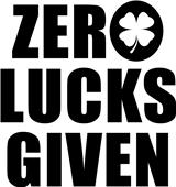 Epic Ladies Zero Lucks Given V-Neck Graphic T-Shirts