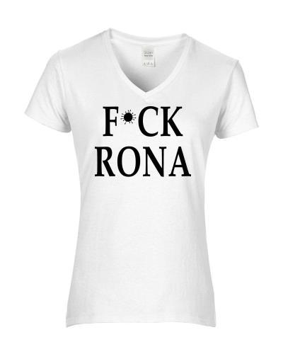 Epic Ladies F*ck Rona V-Neck Graphic T-Shirts. Free shipping.  Some exclusions apply.