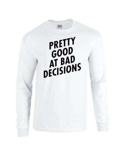 Epic Bad Decisions Long Sleeve Cotton Graphic T Shirts Baseball Equipment And Gear