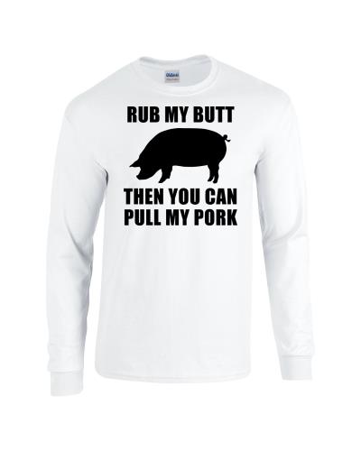 Epic Rub My Butt Long Sleeve Cotton Graphic T Shirts Baseball Equipment And Gear