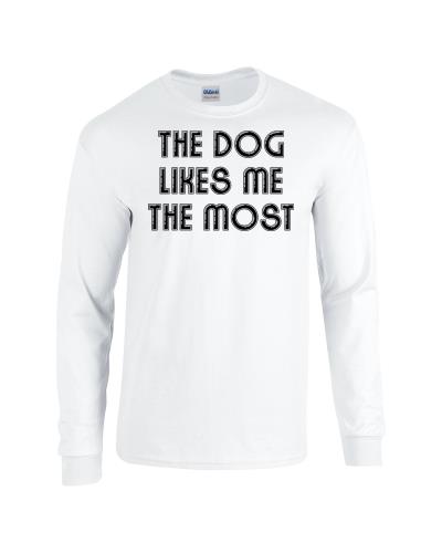 Epic Dog Likes Me Long Sleeve Cotton Graphic T-Shirts. Free shipping.  Some exclusions apply.
