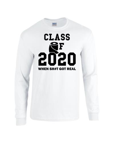 Epic 2020 Got Real Long Sleeve Cotton Graphic T-Shirts. Free shipping.  Some exclusions apply.