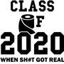 Epic 2020 Got Real Long Sleeve Cotton Graphic T-Shirts
