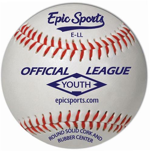 Epic Sports E-LL Official league Youth Baseballs (1-DZ)