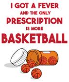 Epic Ladies Basketball Fever V-Neck Graphic T-Shirts