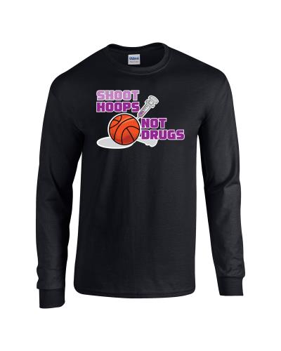 Epic Shoot Hoops Long Sleeve Cotton Graphic T-Shirts. Free shipping.  Some exclusions apply.