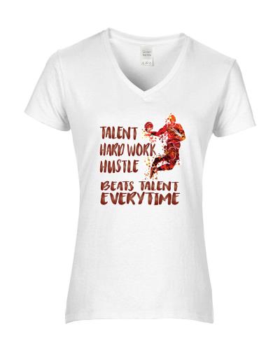 Epic Ladies Hard Work V-Neck Graphic T-Shirts. Free shipping.  Some exclusions apply.