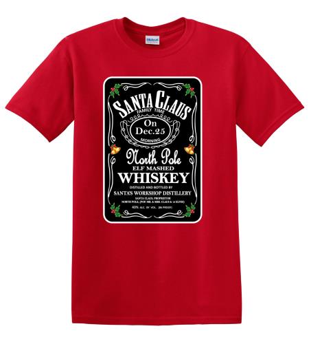 Epic Adult/Youth Santa Whiskey Cotton Graphic T-Shirts. Free shipping.  Some exclusions apply.