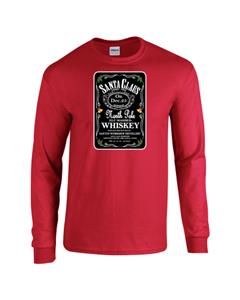 Epic Santa Whiskey Long Sleeve Cotton Graphic T-Shirts. Free shipping.  Some exclusions apply.