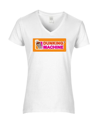 Epic Ladies Dunking Machine V-Neck Graphic T-Shirts. Free shipping.  Some exclusions apply.