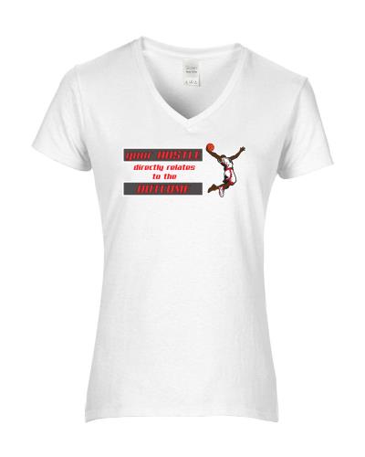 Epic Ladies Hustle Outcome V-Neck Graphic T-Shirts